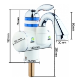 Mini-Durchlauferhitzer Armatur MQ-D09 Weiss-Blau